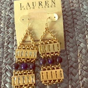 Ralph lauren earrings.  in gold metal